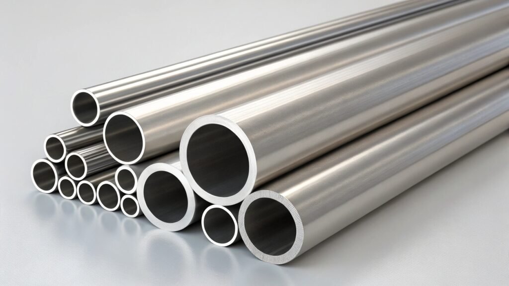 alt text: Side-by-side comparison of 6061 and 6063 aluminum tubing profiles